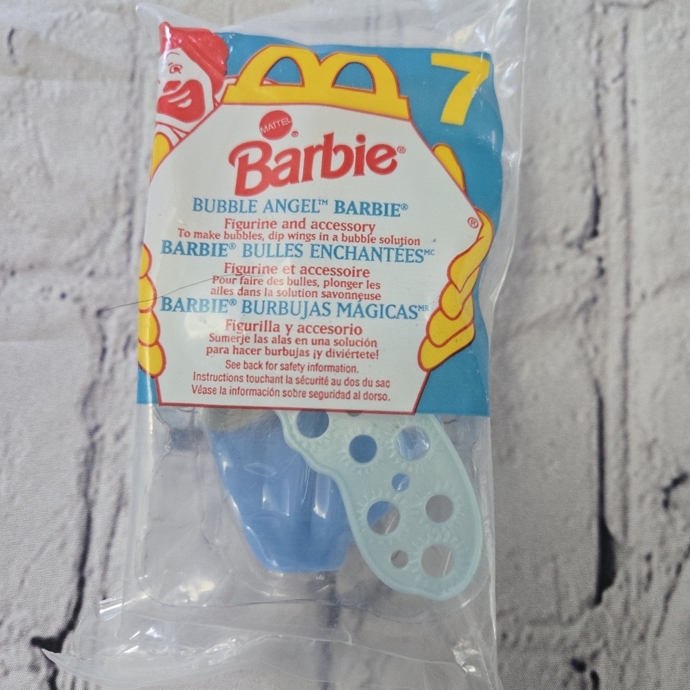 Mcdonald's Happy Meal 1995 Barbie Bubble Angel Sealed